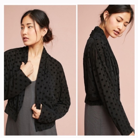 Anthropologie Jackets & Blazers - ett:twa for Anthropologie polka dot wrap jacket